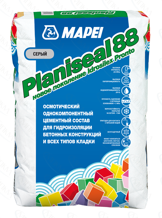 Сухая гидроизоляционная смесь Planiseal 88