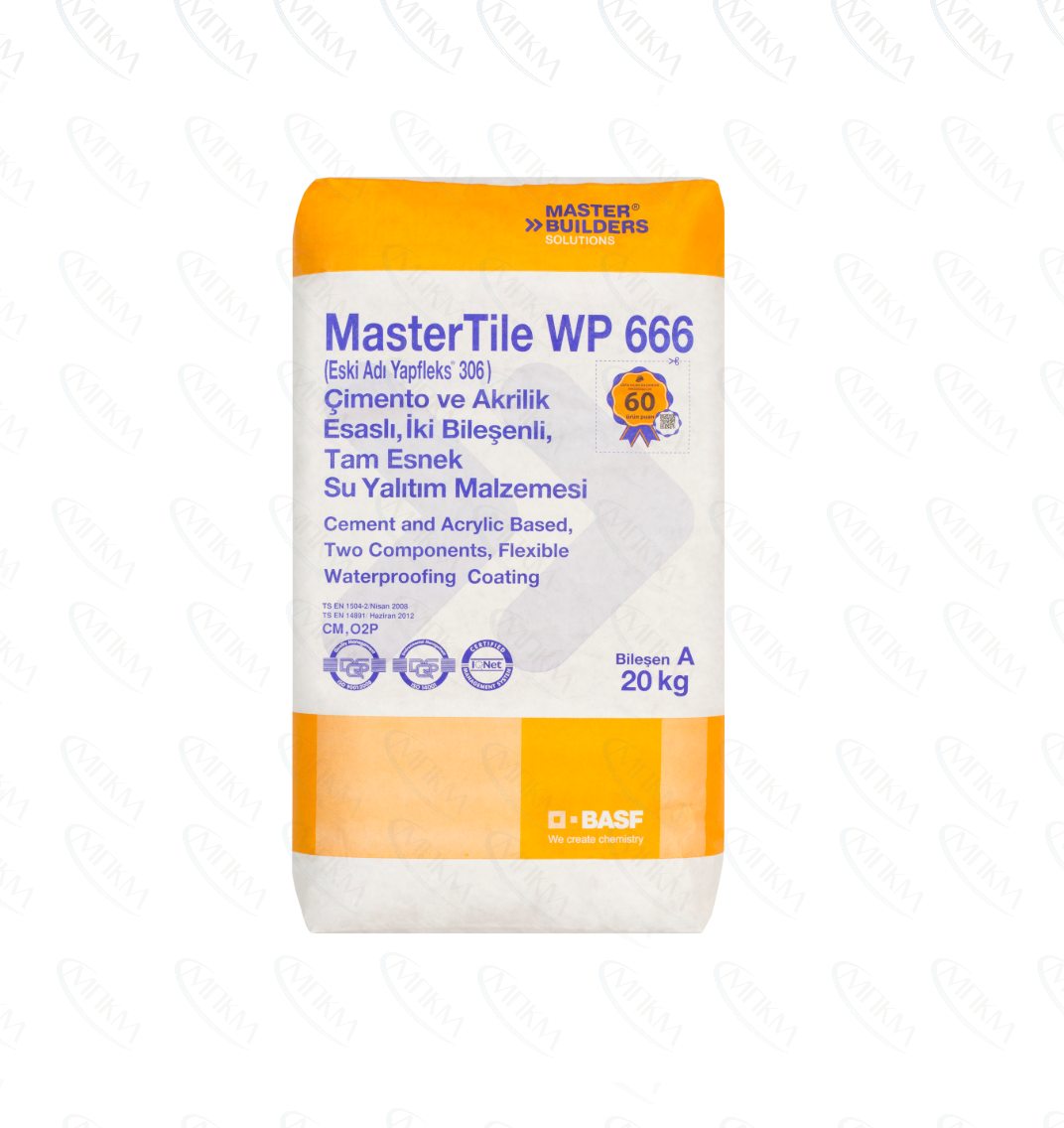 Эластичная двухкомпонентная цементная гидроизоляция MasterTile WP 666